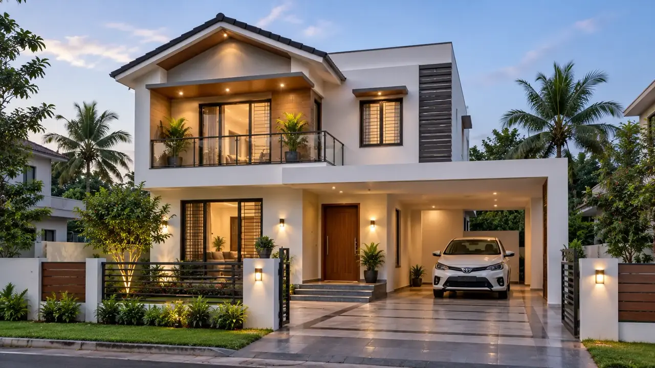 Modern Villa in Alappuzha, Kerala built by Lakshya Constructions & Interiors